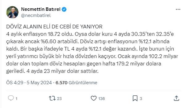 Necmettin Batırel: Büyük değer kaybedecek 10